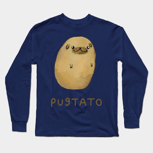 Pugtato Long Sleeve T-Shirt by GalaxyArt